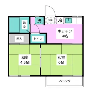 タウニーK・H【2階】の間取り