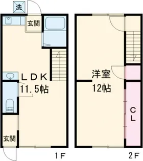 岐阜県大垣市楽田町2【一戸建】の間取り