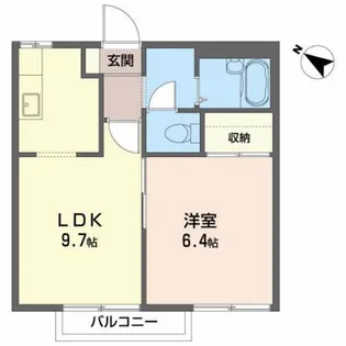 シャトル青山【2階】の間取り
