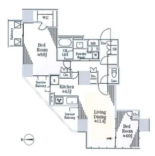 CAVANA+南青山(旧ミレアコート南青山)【3階】の間取り