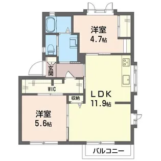ヴェルドミールB【2階】の間取り