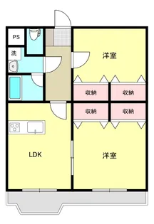 新白河リバーサイドII【1階】の間取り