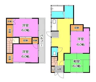埼玉県所沢市東住吉【一戸建】の間取り