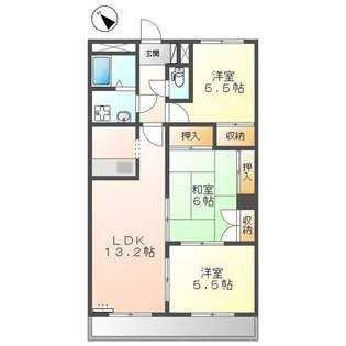 ビューパレスHYS【1階】の間取り