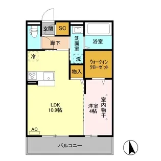 LeHuit E【3階】の間取り