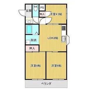 マンション メトロ【2階】の間取り