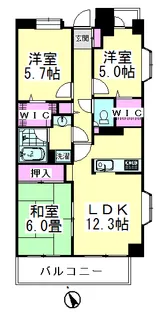 シャトルリープ竹ノ塚【5階】の間取り