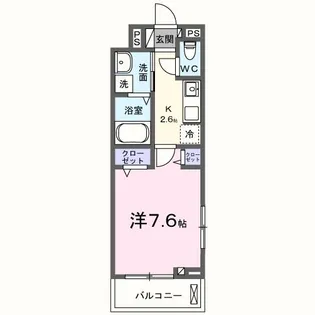 茨城県ひたちなか市大字堀口【アパート】の間取り