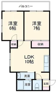 2LDKの間取り画像