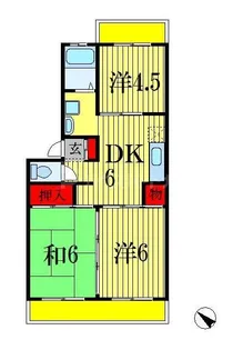 市川クローバーハイツ森【1階】の間取り
