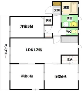 スプリングポートA棟【1階】の間取り