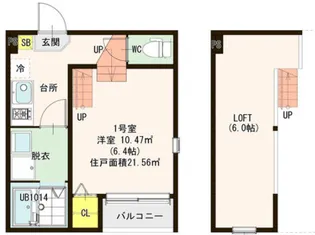 宮城県仙台市宮城野区新田1【アパート】の間取り