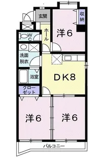 ソシエ221【4階】の間取り