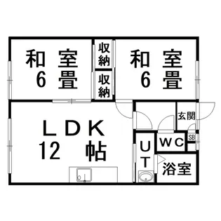 レ・フランセL【1階】の間取り