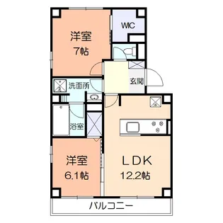 アンモード イグサ2【2階】の間取り