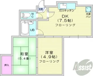 エステート35【4階】の間取り