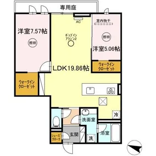 ラ・カーサ・フェリーチェ【1階】の間取り