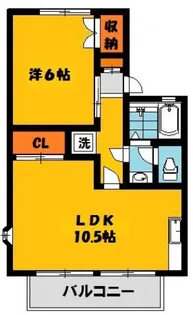 第3明清ハイツA【1階】の間取り