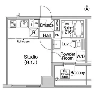 コンフォリア上野広小路【9階】の間取り