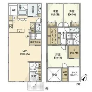 愛知県日進市赤池南1【一戸建】の間取り