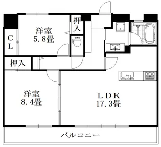 幸町シュンレジデンス【7階】の間取り