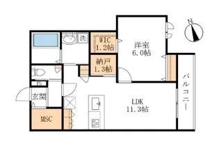 東京都練馬区貫井2【マンション】の間取り