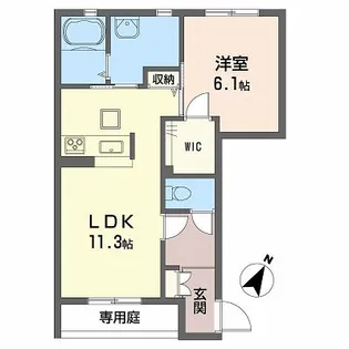 シャーメゾン小泉A【1階】の間取り