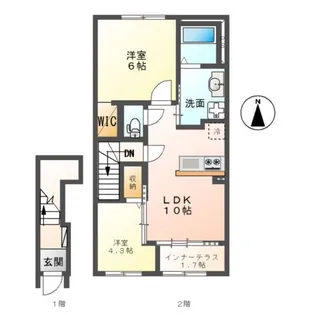 群馬県前橋市朝倉町【アパート】の間取り