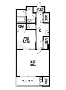 1LDKの間取り画像