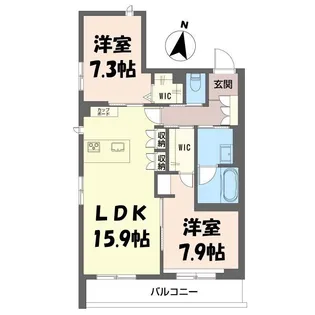 埼玉県越谷市南越谷3【マンション】の間取り