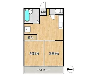 コーポ川口【1階】の間取り