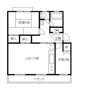 高洲2-7-3-108(マンスリーマンション)【1階】の間取り