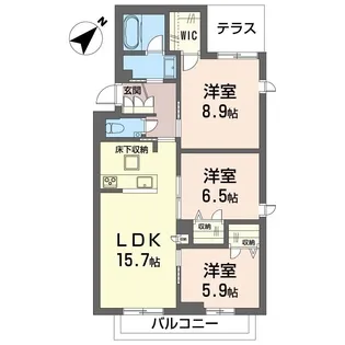 エクラシエ【1階】の間取り