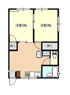 リヴェールハナブサ【1階】の間取り
