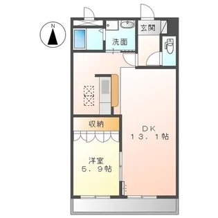 ロイヤルコーポ中川【1階】の間取り