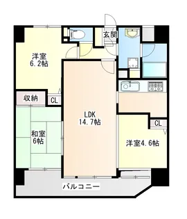 宮城県仙台市青葉区柏木2【マンション】の間取り