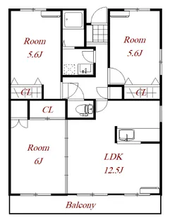 プチ・ロワイヤル【1階】の間取り