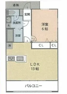 シュロス松前台【3階】の間取り