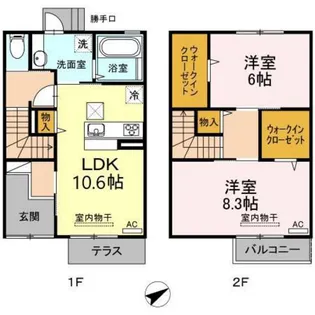 百花苑・月花苑 百花苑【1階】の間取り