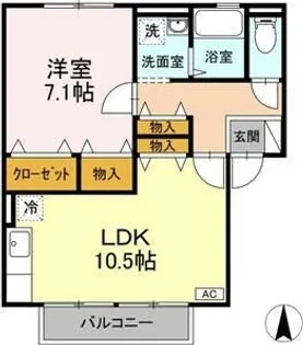 ウィルモア B館【2階】の間取り