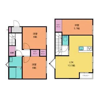 栃木県宇都宮市御幸ケ原町【一戸建】の間取り