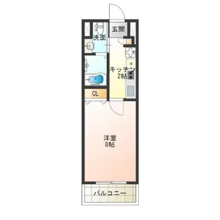 1Kの間取り画像