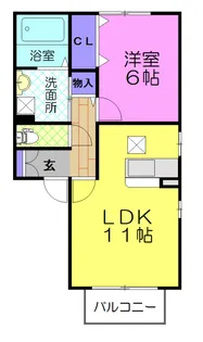 C.F HEIGHTS Q【2階】の間取り