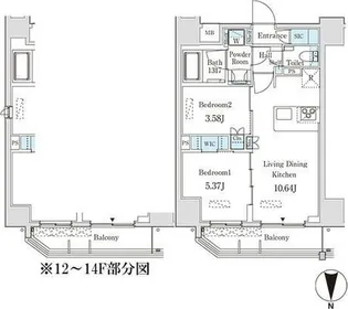 東京都大田区西蒲田7【マンション】の間取り