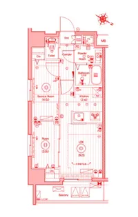 メイクスWアート横浜関内【7階】の間取り