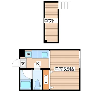 畳屋丁ハイツ【1階】の間取り
