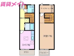 三重県四日市市富士町【一戸建】の間取り