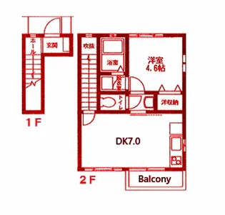 ミーアカーサ大和【2階】の間取り