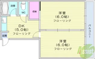 コーポラス麗山【2階】の間取り