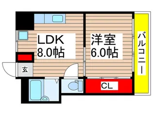 ボナクオリアXIV船橋海神【4階】の間取り